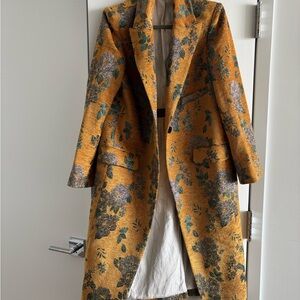Zadig & Voltaire Gold Floral Trench Coat